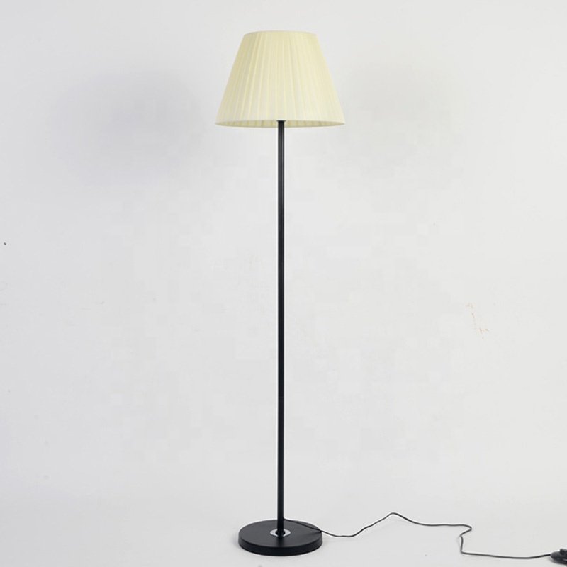 Home Hotel Designer Tripod Modern Decorative Solid Brass with Beige Fabric Shade Floor Lamp LED Morden