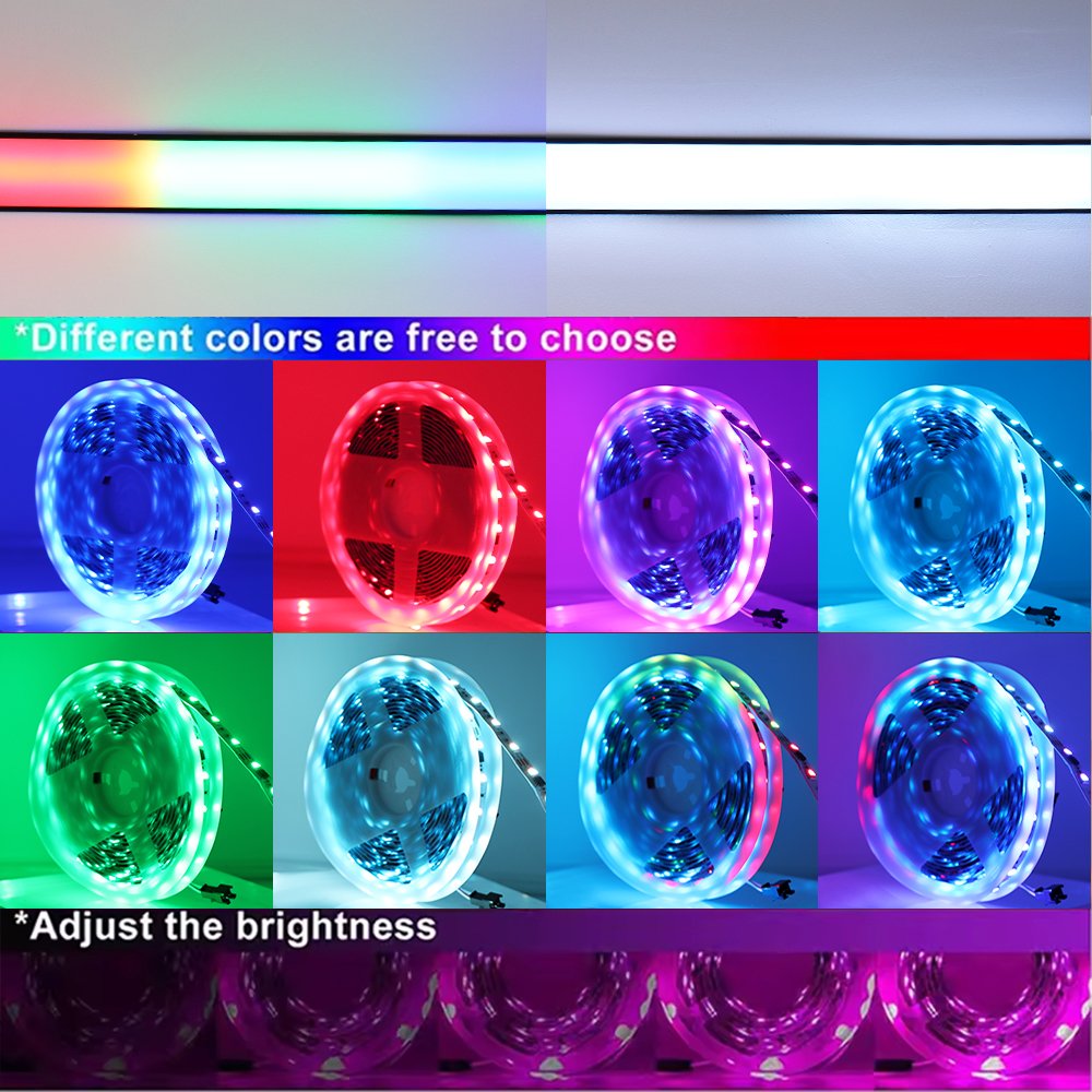 Led Light Strip App Wifi 24V Remote Controlled 5050 2835 Rgb Smart Strip Light Room Decor Living Room Led Lamps Light Ceiling