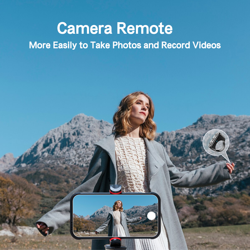 Portable Mobile Phone Selfie Timer Page Turner Fingertip Smart Wireless BT Phone Tiktok Remote Control Ring