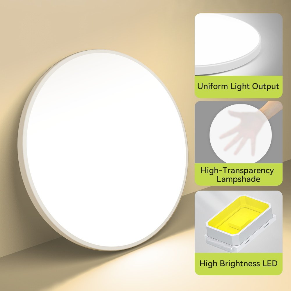 Modern White Round Dimmable Waterproof Dustproof Infrared Remote Control Led Ceiling Light/Indoor Ceiling Lamp/Ceiling Lamp