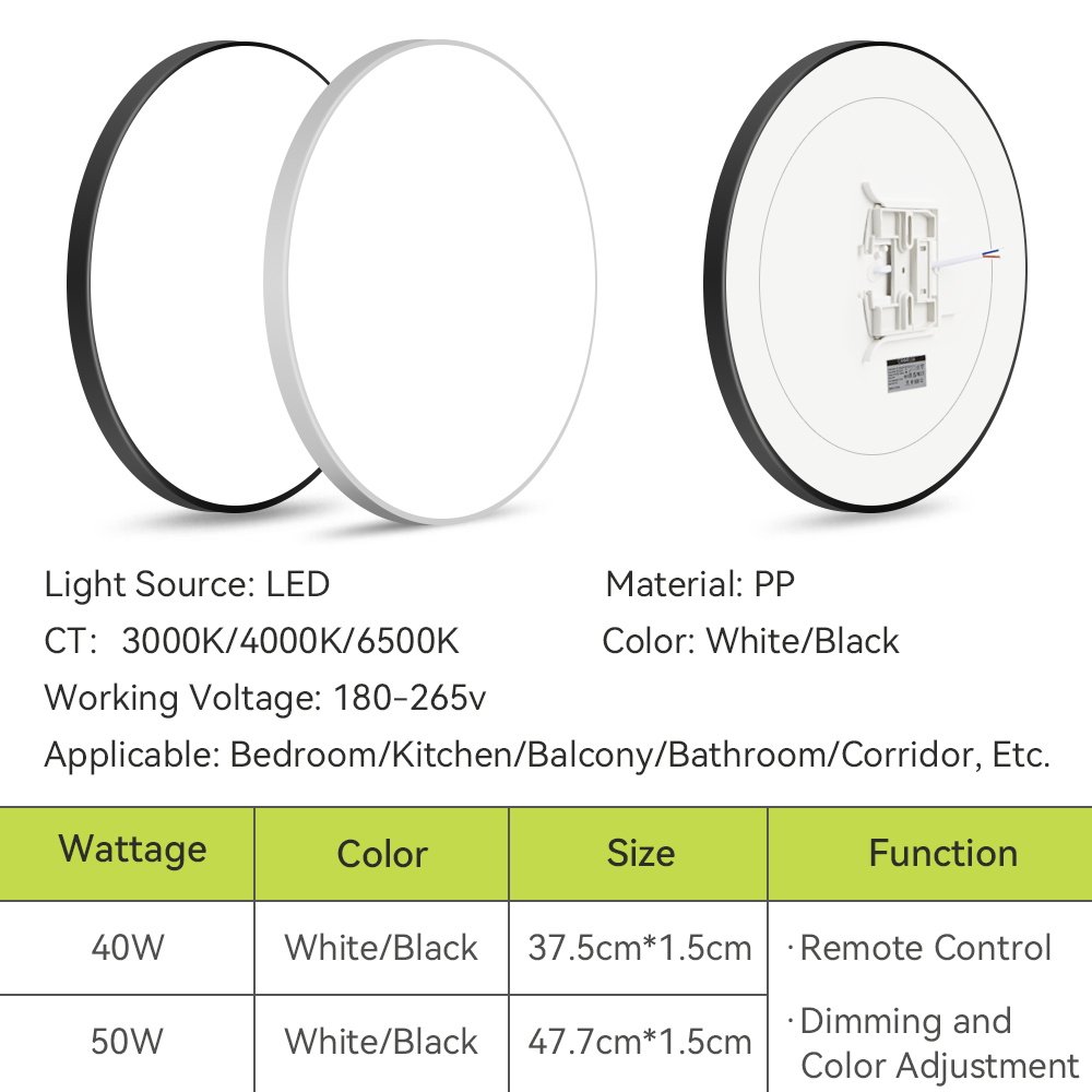 Modern White Round Dimmable Waterproof Dustproof Infrared Remote Control Led Ceiling Light/Indoor Ceiling Lamp/Ceiling Lamp