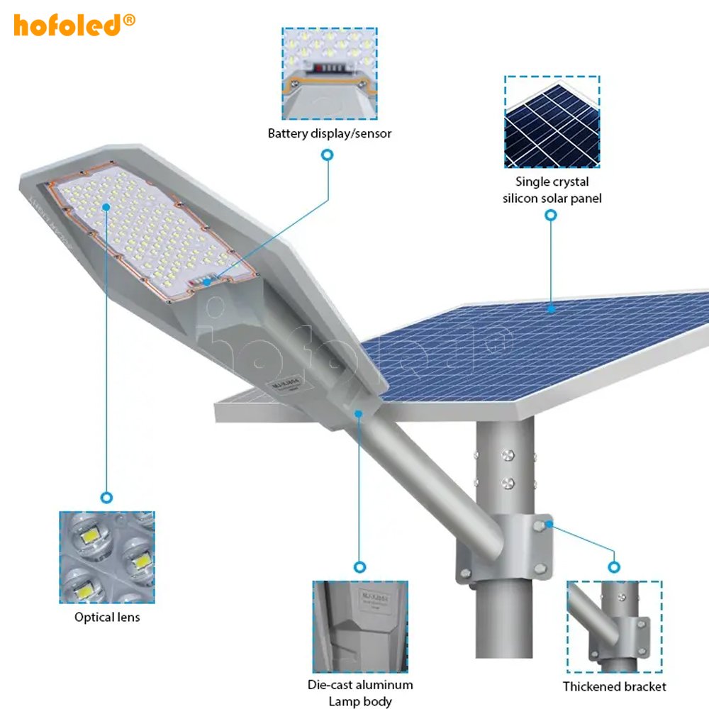 Aluminum Remote Control Solar Panel Dusk to Dark Led Street Light IP65 Waterproof Solar Power Lamp