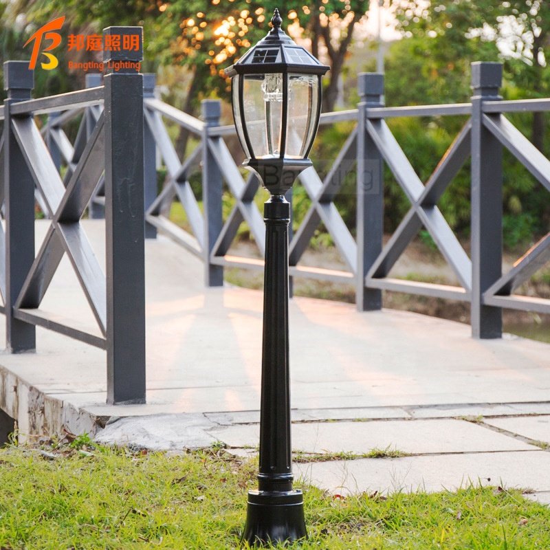 Aluminum Outdoor Solar Garden Lamp Column, Garden Solar LED Lawn Lamp Wholesale Price, LED Solar Lawn Lamp