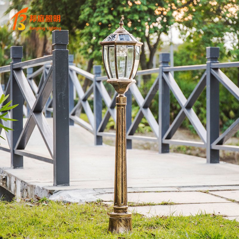 Aluminum Outdoor Solar Garden Lamp Column, Garden Solar LED Lawn Lamp Wholesale Price, LED Solar Lawn Lamp