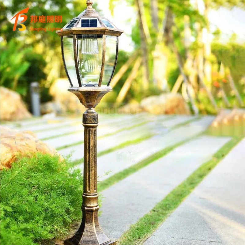 Aluminum Outdoor Solar Garden Lamp Column, Garden Solar LED Lawn Lamp Wholesale Price, LED Solar Lawn Lamp