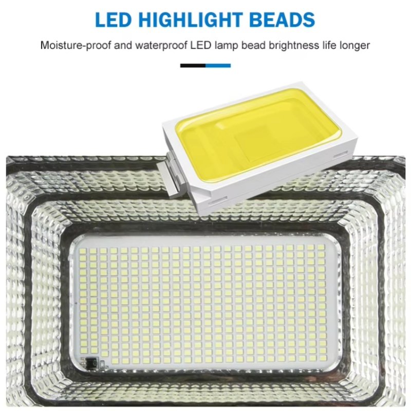 Rts Solar Flood Light Outdoor Remote 6000K Bright White Floodlights Ip67 Waterproof Solar Power Security Light Auto