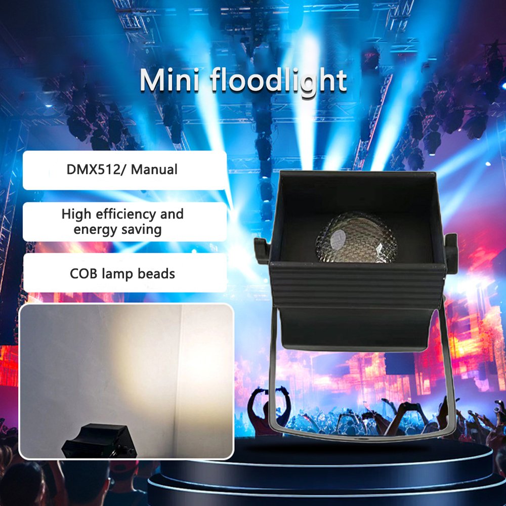 60W Mini Stage Light LED Voice Controlled Banquet Hall Decoration Background COB Projection Light Stage Lights for Wedding