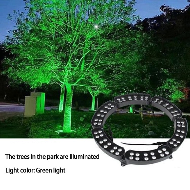 Outdoor Landscape Garden Led Spotlight Dmx512 18W 48w Rgb Colorful Hug Led Tree Light Ip65 Waterproof DC24V Led Ring Tree Lamp