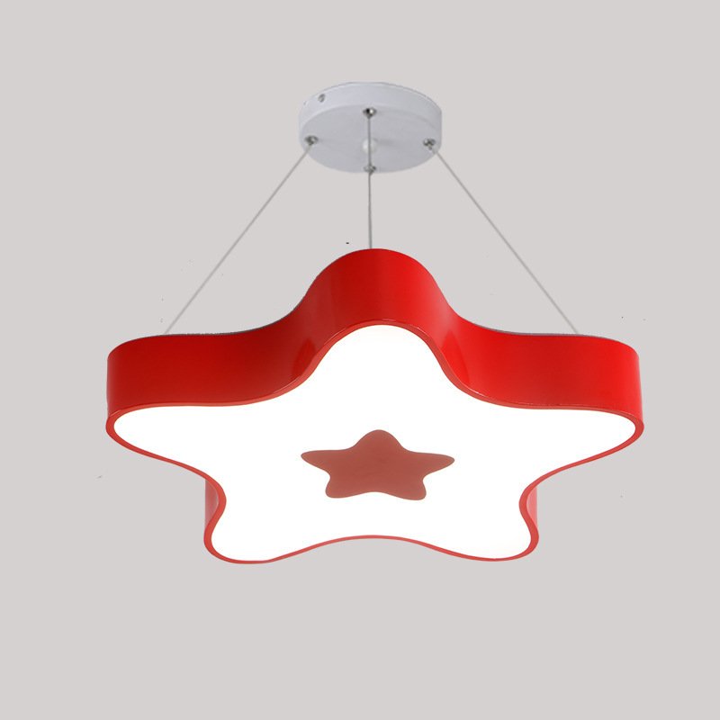 Kindergarten Classroom Colorful Pentagon Star LED Pendant Light Daycare and Early Education Center LED Pendant Light