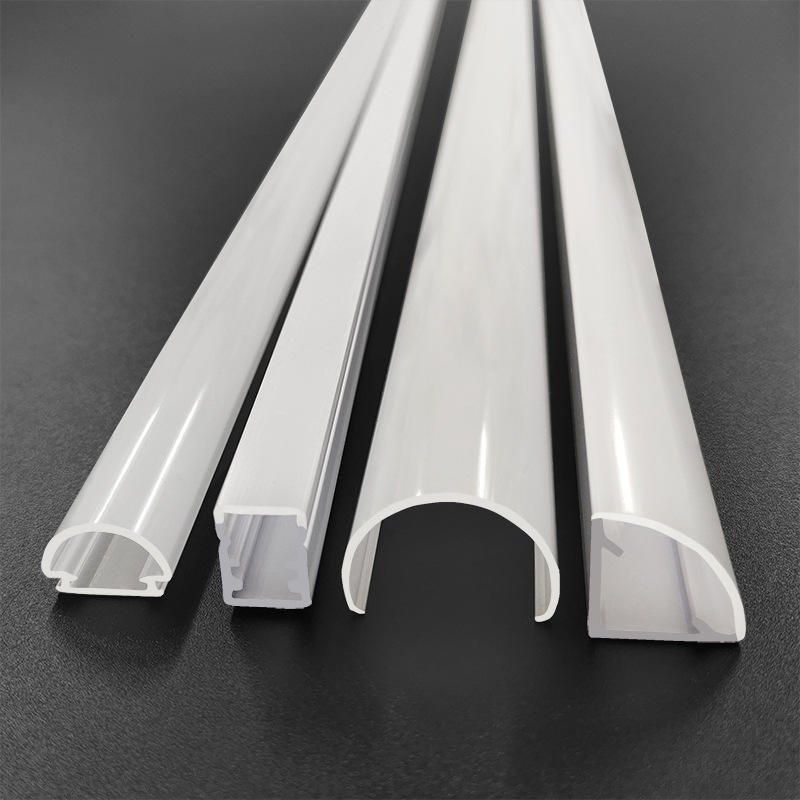 Extrusion Light Diffusion PC PMMA Acrylic Polycarbonate LED Strips Lamp Linear Covers Lamp Covers Shades