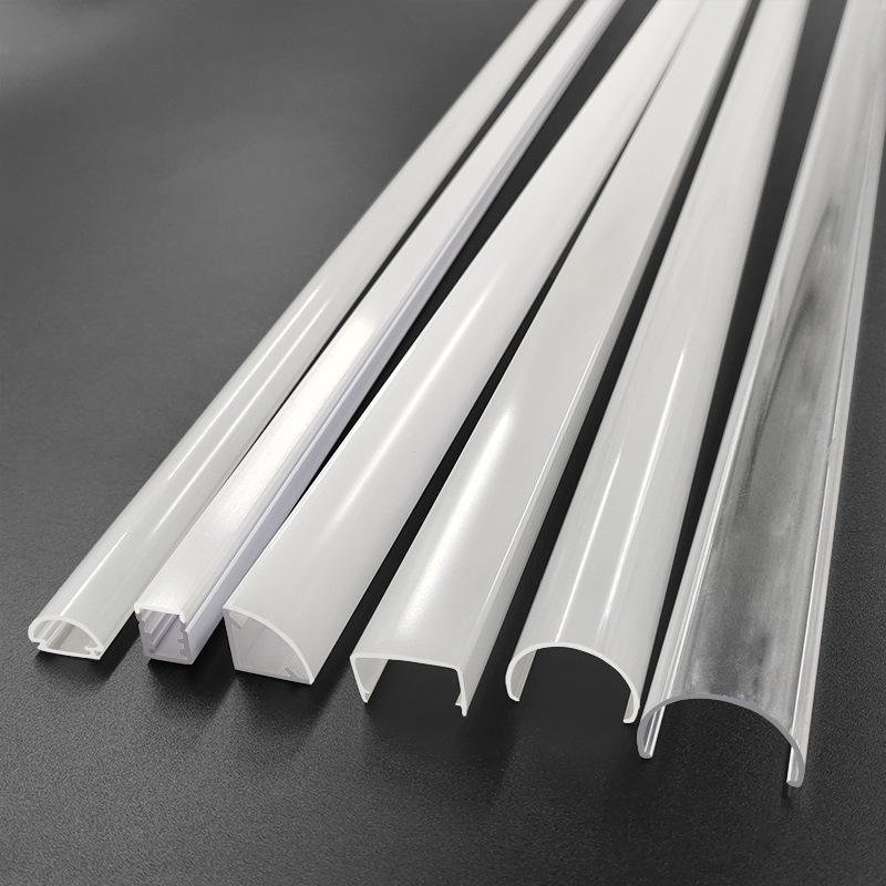 Extrusion Light Diffusion PC PMMA Acrylic Polycarbonate LED Strips Lamp Linear Covers Lamp Covers Shades