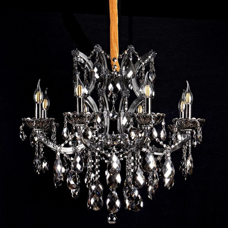 6 Lights Custom Pendant Lights European Gold Empire Luxury Crystal Chandelier for Hall