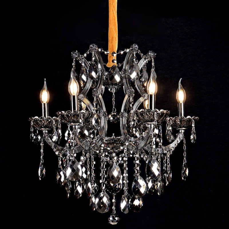 6 Lights Custom Pendant Lights European Gold Empire Luxury Crystal Chandelier for Hall