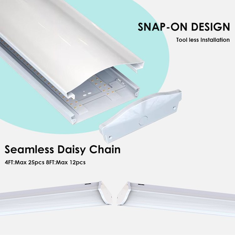 Direct Shipping Factory Vietnam 4FT Dimmable Commercial LED Batten Ceiling Wrap Lighting Linear Light