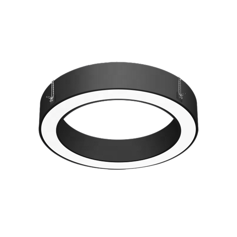 Modern Round Led Lighting Fixture Office Linear Circle Pendant Dimming Ring Hanging Light Diameter 450mm 1000mm Ceiling Light