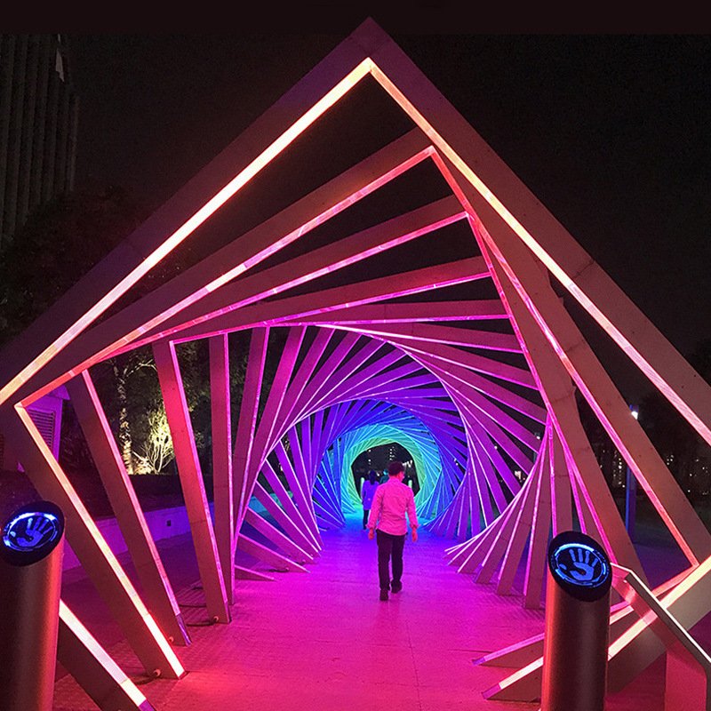 Outdoor RGB LED Modeling Light Square Ambient Lamp Park Decorative Light Waterproof Colorful Large Landscape Light