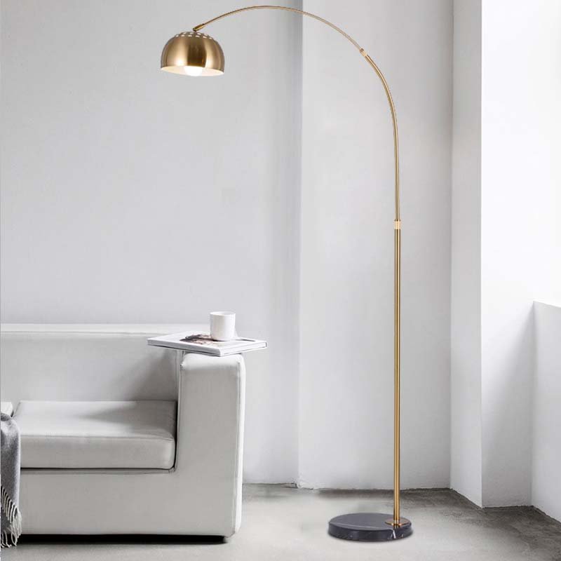 Living Room Corner Large Designer Arc Floor Lamps Marble Base Gold Luxury Hotel Bedroom Big Modern Standing Floor Lamp
