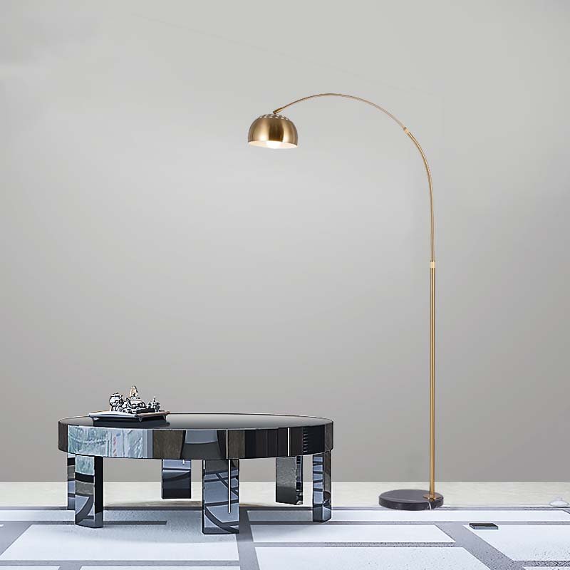 Living Room Corner Large Designer Arc Floor Lamps Marble Base Gold Luxury Hotel Bedroom Big Modern Standing Floor Lamp