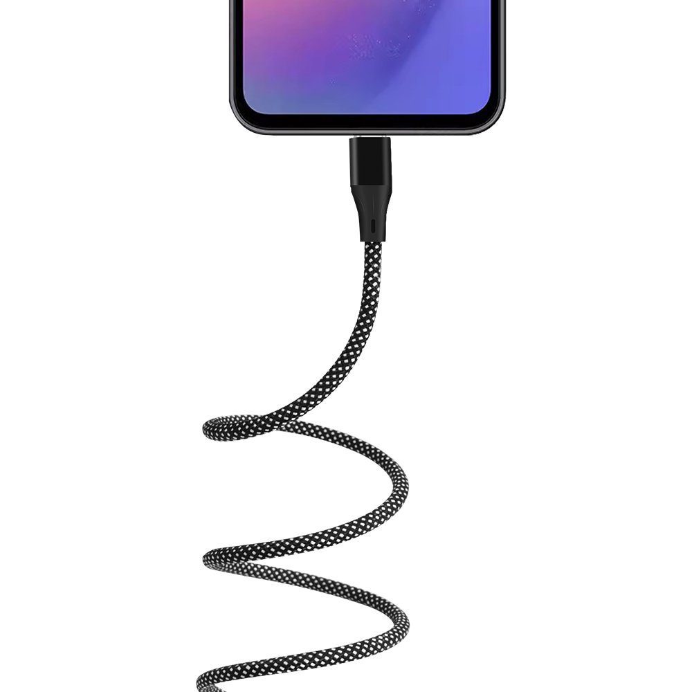 Customize Logo Magnet USB Cable Auto Stretch Anti-tangle Magnetic Usb Cable C to Usb C Fast Charger Cable