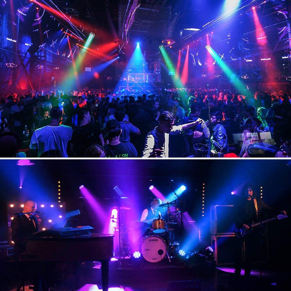 36 DJ LED Par Light RGB Party Lights Emote & DMX Controlled Sound Activated Auto Play Uplights for Wedding Birthday Christmas
