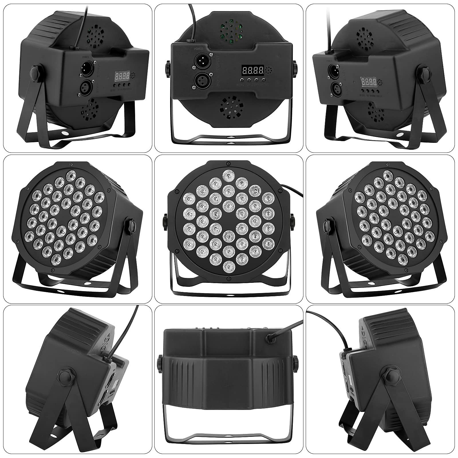 36 DJ LED Par Light RGB Party Lights Emote & DMX Controlled Sound Activated Auto Play Uplights for Wedding Birthday Christmas