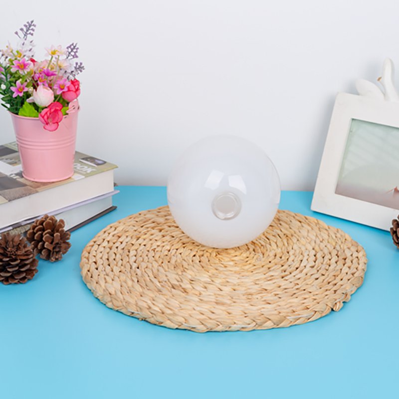 CustomMouth Blown Opal Shiny Glass Ball Lampshade Milk White Glass Lamp Shade with G9 Metal Thread for Pendant Light