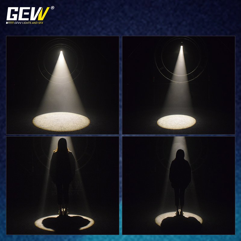 GEVV COB Mini Led 30w Warm Cool White Dmx 512 Zoom Ellipsoidal Leko Profile Spot Light for Theater
