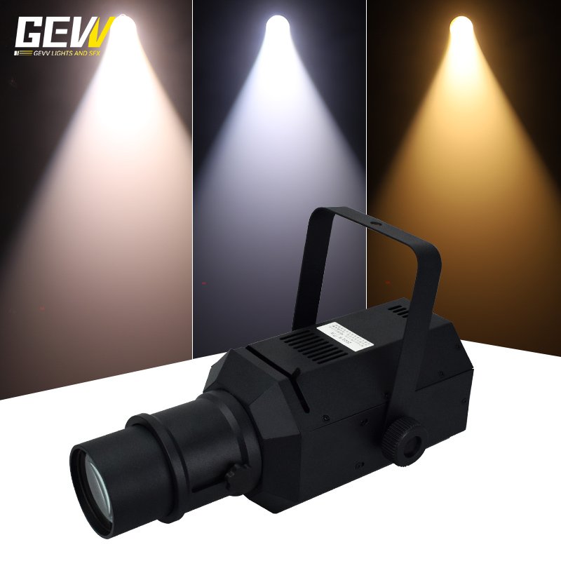 GEVV COB Mini Led 30w Warm Cool White Dmx 512 Zoom Ellipsoidal Leko Profile Spot Light for Theater