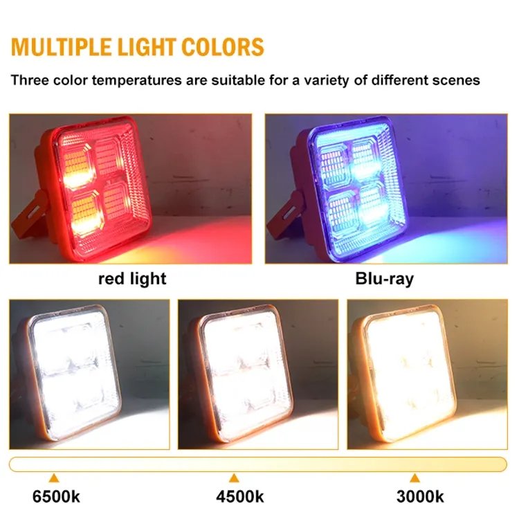 300W 500W Portable Outdoor Solar Floodlights Easily Carry Emergency Solar Flood Light Camping Hiking Exploration Waterproof IP66