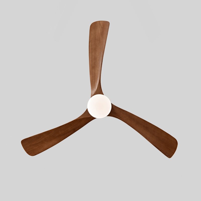 Low Floor Ceiling Fan Light Modern Black Wood Blade DC Remote Control Led Fan Lights Restaurant the Bedroom 110V 220V