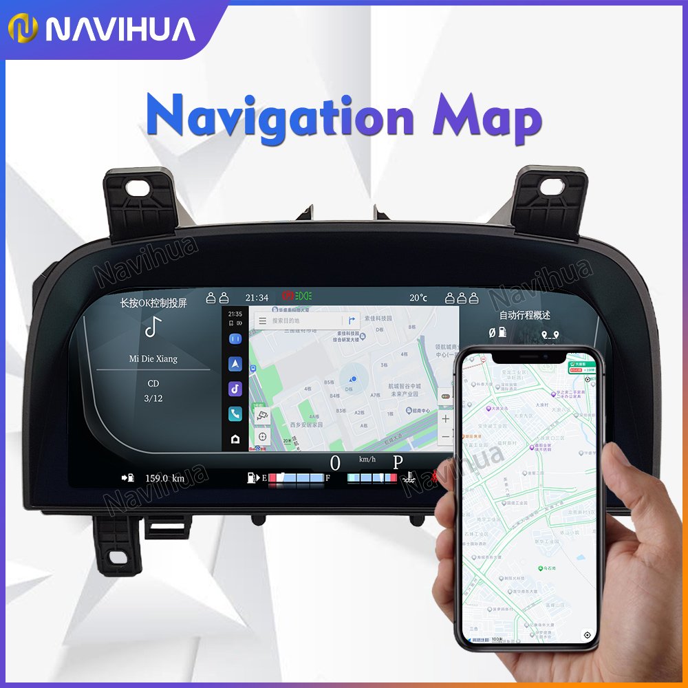 NaviHua Car Speedometer Linux System Digital Cluster Instrument for Land Rover Discovery 4 2009-2016/Range Rover Sport 2010-2013