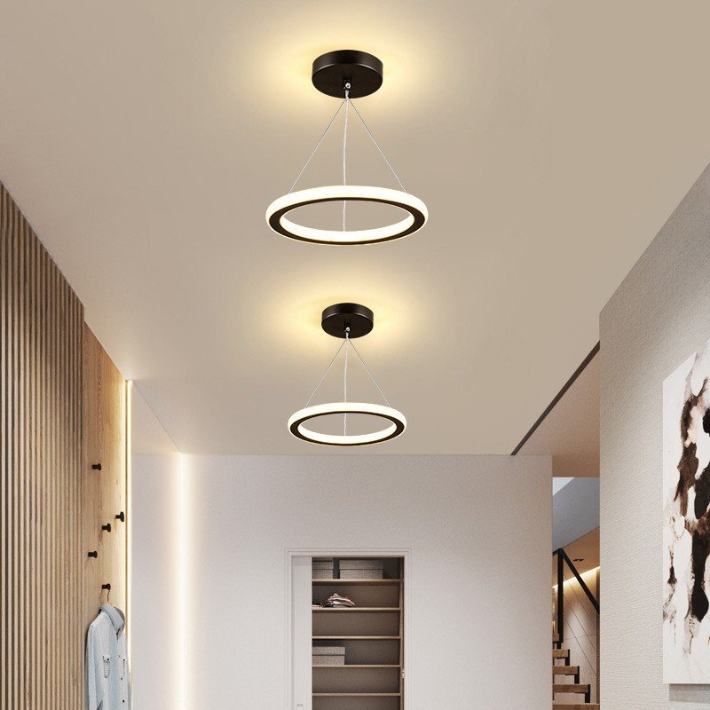 Modern 13W LED Wrought Iron Ceiling Lamp Simple Indoor Lighting Pendant for Living Room Aisle Corridor for Hotels