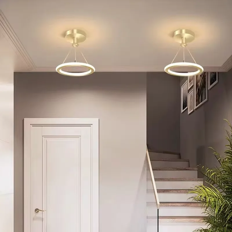 Modern 13W LED Wrought Iron Ceiling Lamp Simple Indoor Lighting Pendant for Living Room Aisle Corridor for Hotels