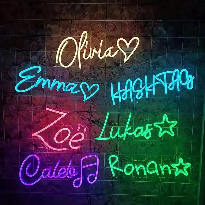 Neon Sign Customizable for Wall Decor Personalized LED Neon Light Signs for Wedding Birthday Party Business Company Logo