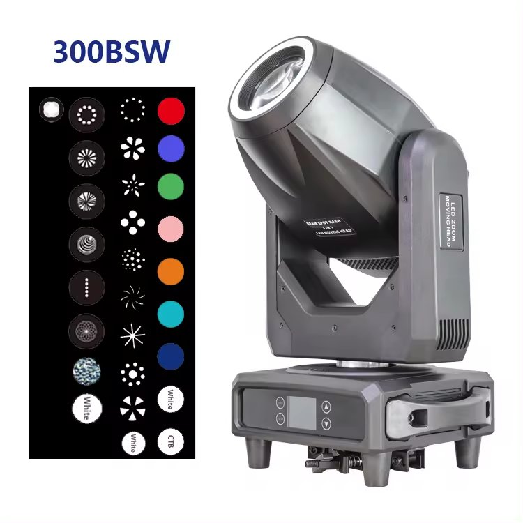 300W Led Moving Head Beam Spot Wash 3in1 Luces Led Party Lights Flight Cases Rental Equipment for Events