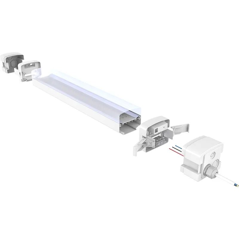 T8 Ip65 LED Tube Light Fixture for Single LED Tube Tri-proof LED Tube Support Bracket Waterproof Dustproof Corrosion-Proof
