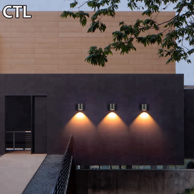 Aluminum Black Outdoor Ip65 Waterproof Wall Lamps Minimalist Design Sconces Light Luxury Modern High Lumen Garden LED Wall Lamp