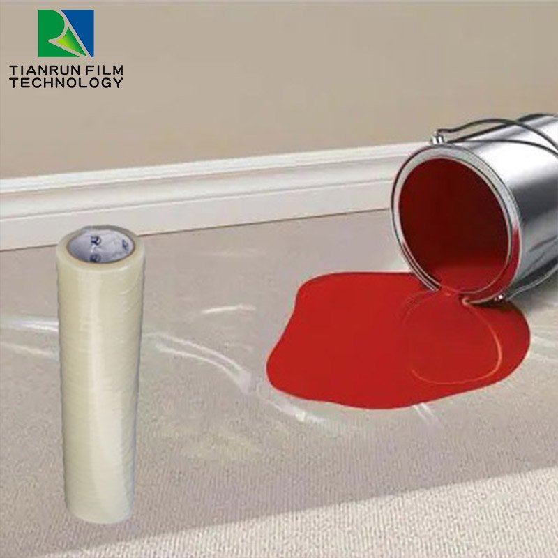 Easy Mask Low Sticky Self Adhesive Temporary Plastic Auto Car Automotive House Use Protective Carpet Protection Film