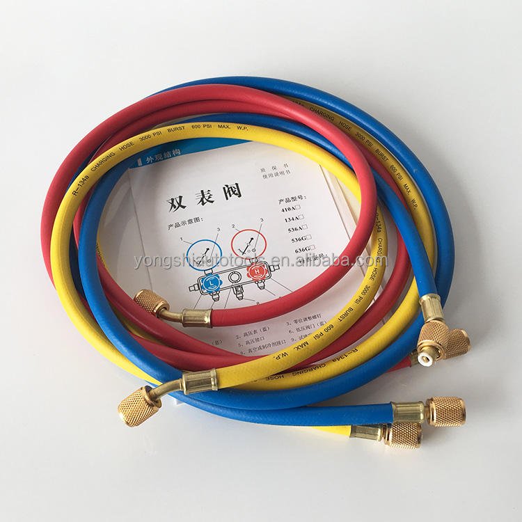 Refrigerant Brass Vacuum Air Manometer Testing Pressure Gauge Meter Ac Manifold Gauge Set