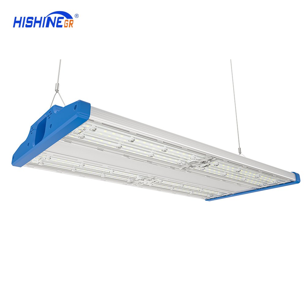 Hishine 7 Year Warranty Long Lifespan Dimmable Industrial Exterior Lighting Fixtures Led Linear High Bay Light Warehouse 200w