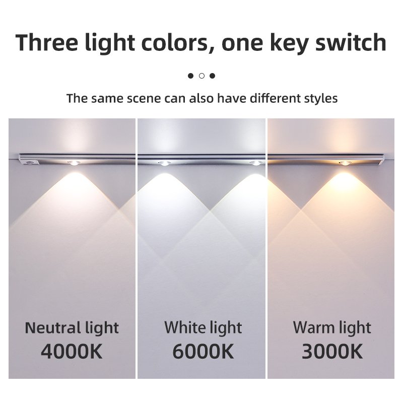 USB Magnetic Wireless Home Kitchen Motion Sensor Led Under Cabinet Light Furniture Lighting