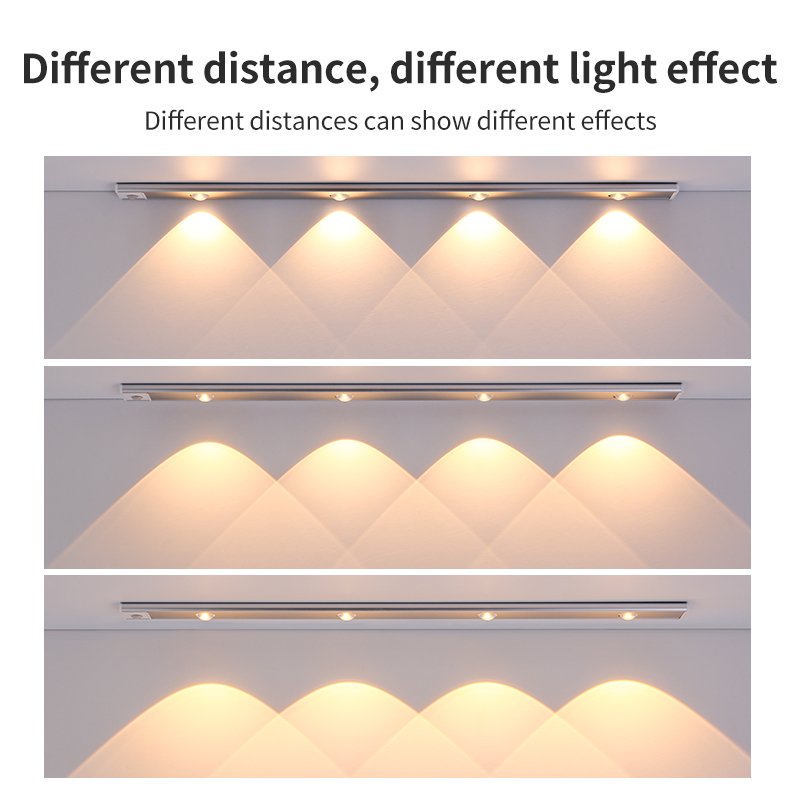 USB Magnetic Wireless Home Kitchen Motion Sensor Led Under Cabinet Light Furniture Lighting