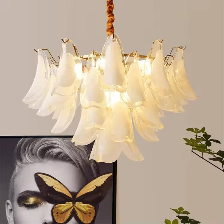 ECOJAS Vintage Design Indoor Decoration Hanging Glass Iron Dining Room Led Pendant Light