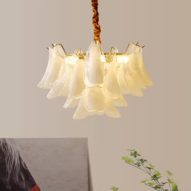 ECOJAS Vintage Design Indoor Decoration Hanging Glass Iron Dining Room Led Pendant Light