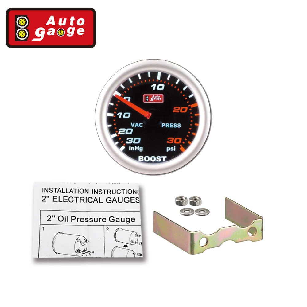 Cheap Universal 52mm LED Boost Gauge New Auto Meter for Displaying RPM Analog 12V for Honda Universal Car Parts