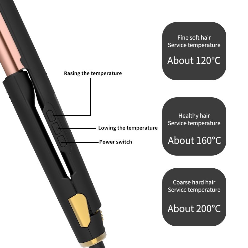 ULELAY Salon Hair Straightener Negative Ion Flat Iron With Ceramic Plates Dual Voltage Flat Iron for Hair With Auto Shut-Off