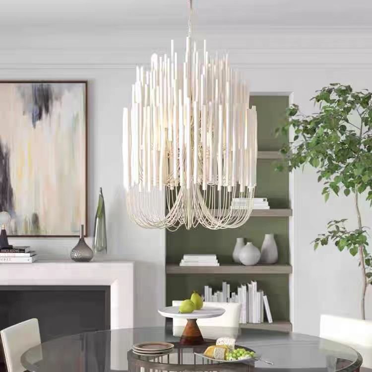 American Luxury Living Room Chandelier Designer Hotel Villa Living Room Bedroom Personalized Bedroom Iron Chandelier
