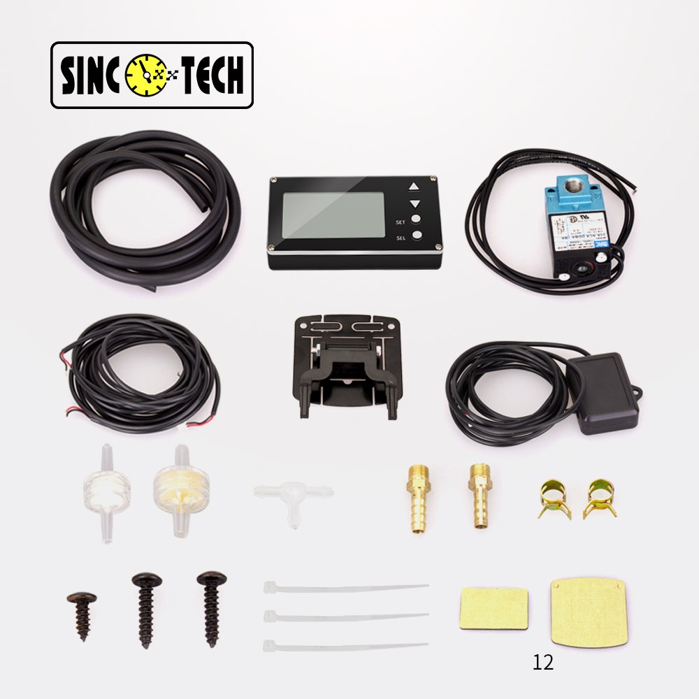 SincoTech Auto Universal Digital 12v EVC Turbocharger Electronic Valve Controller Boost PSI InHg for Turbo Engine(701)