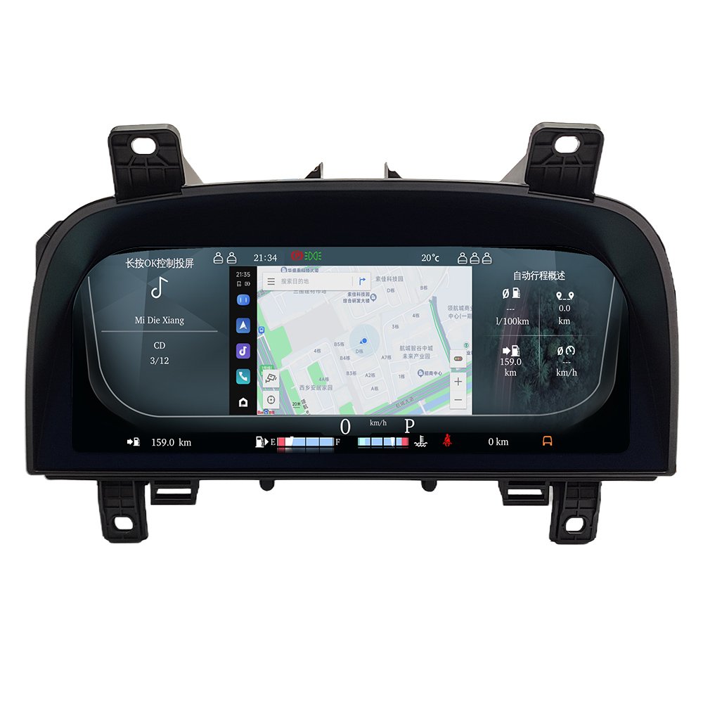 Navihua 12.3" Car Dashboard Digital Instrument Cluster for Land Rover Discovery 4 2010-2016 for Range Rover Sport 2010-2012