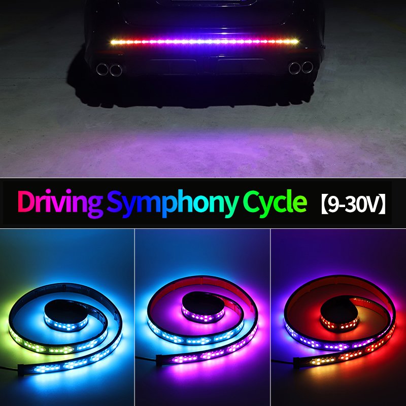 HearxinLED LED RGB Car Underglow Light 1.2m Flexible LED Strip Car Underbody Light Auto Atmosphere Decorative Lamp